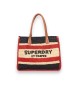 Superdry Sac tote en cuir Luxe Beach beige, marine