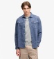 Superdry Blue Herringbone Workwear Shirt