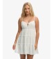 Superdry Off-white flæsekjole i mini-længde af chiffon