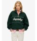Superdry Country Club Loose 1/4 Zip Sweatshirt in green