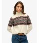 Superdry Rollkragenpullover mit Fairisle-Muster in Beige