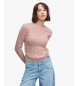 Superdry Jersey Essentials Cable rosa