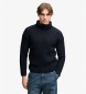 Superdry Camisola Jacob Cable Roll azul-marinho