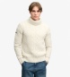 Superdry Camisola Jacob de Malha Trançada bege