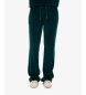 Superdry Pantalón Jogger Velour Wide Leg verde