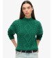 Superdry Pull Aran Cable vert