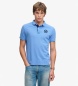 Superdry Piqué Monogram Poloshirt blauw