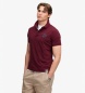 Superdry Piqué Monogram polo bordeaux