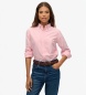 Superdry Chemise Oxford Slim manches longues rose