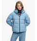 Superdry Blaue gesteppte Hooded Sports-Jacke
