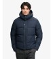 Superdry Premium hættefrakke i marineblå