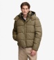 Superdry Premium geruite jas met capuchon in bruin