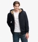 Superdry Sudadera con capucha y cremallera Borg Lined azul marino