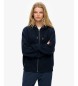 Superdry Moletom com capuz e zíper Essential Logo Raglan marinho