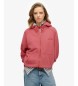 Superdry Red Essential Logo Raglan zip-up hoodie