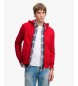 Superdry Sudadera con capucha y cremallera Essential Logo rojo