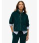 Superdry Velour green zip-up hoodie