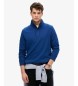 Superdry Moletom com meio zíper Cotton Classic Half azul