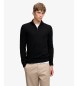 Superdry Maglione con mezza zip nero