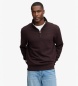 Superdry Sudadera con media cremallera Essential Serif Logo Half burdeos