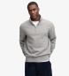 Superdry Sudadera con media cremallera Essential Serif Logo Half gris