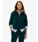 Superdry Green Velour Half zip sweatshirt