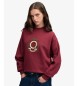 Superdry Crest Loose burgundy sweatshirt