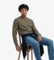 Superdry Green Slub Waffle long-sleeve shirt