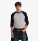 Superdry Vintage Athletic Baseball T-shirt, gray, navy