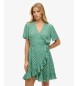 Superdry Vestido Wrap verde