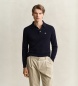Gant Marineblå poloshirt i uld