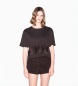 A|X Armani Exchange Camiseta cropped marrón