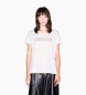 A|X Armani Exchange Camiseta oversize de malha com logótipo rosa