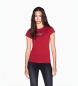 A|X Armani Exchange Camiseta Up For Party con pedrería rojo