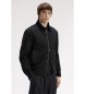 Fred Perry Black cotton Caban jacket