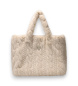 Guess Ilde cream braided faux fur bag