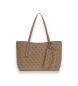 Guess Bolsa tote com fecho de correr superior Brenton beige