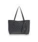 Guess Bolsa tote com zíper superior Brenton cinza escuro