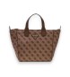 Guess Bolsa tote pequena logo Adrian beige