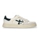 Premiata Baskets en Cuir Quinn blanc