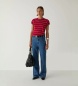 LAAGAM Tee-shirt Zaira avec logo brodé rouge
