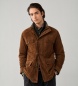 Hackett London Giacca di Camoscio 4 Tasche marrone