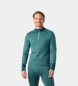 Helly Hansen Lifa Merino Midweight half-zip thermal T-shirt green