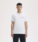 Fred Perry Camiseta Ringer blanca