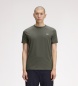 Fred Perry Camiseta Ringer verde