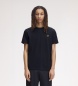 Fred Perry Camiseta Ringer Contrast Tape azul marino