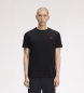 Fred Perry Camiseta Ringer Contrast Tape negra