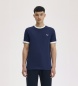Fred Perry Camiseta Ringer Taped marino