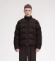 Fred Perry Braune gesteppte Jacke mit Raglanärmeln