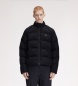 Fred Perry Schwarze gesteppte Jacke mit Raglanärmeln